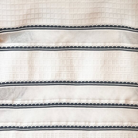 Textured Body Contour Midi Dress by Express - Size Small - Black & White Striped - Picture 11 of 12